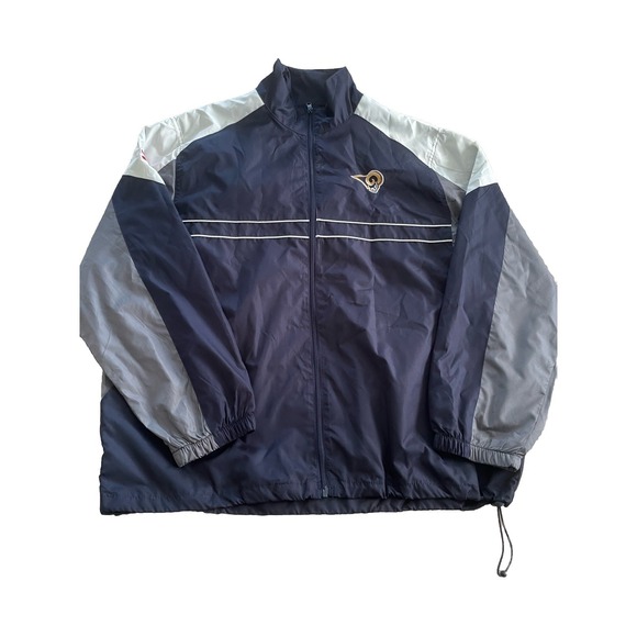 Dunbrooke Other - Los Angeles LA RAMS Football Jacket Men XL Blue Gray DunBrooke‎ Windbreaker SI